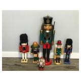 Lot of 6 Collectible Wooden Nut Crackers