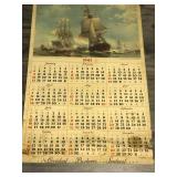 Vintage Calendar - Russell Miller Milling Co. 1882-1942 - “The first salute to the Stars and Stripes” Quiberon Bay, February 14, 1778