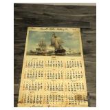 Vintage Calendar - Russell Miller Milling Co. 1882-1942 - “The first salute to the Stars and Stripes” Quiberon Bay, February 14, 1778