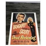 Movie Poster - Dead Reckoning with Humphrey Bogart and Lizabeth Scott