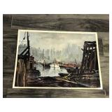 L. Sala Print - Boats in a Port