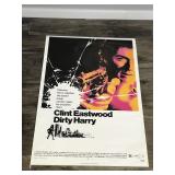 Movie Poster - Clint Eastwood / Dirty Harry - “Detective Harry Callahan He Doesn’t Break Murder Cases. He Smashes Them”