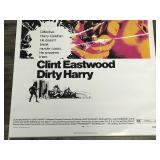 Movie Poster - Clint Eastwood / Dirty Harry - “Detective Harry Callahan He Doesn’t Break Murder Cases. He Smashes Them”