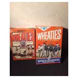 1987 World Champions Minnesota Twins Wheaties box and a 75th commemorative Negro leagues of Champion Wheaties box