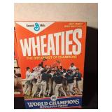 1987 World Champions Minnesota Twins Wheaties box and a 75th commemorative Negro leagues of Champion Wheaties box