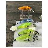 Lot of 10 Rebel Blackstar Fishing Lures