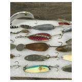 Lot of Collectible Fishing Spoon Lures and More - see description for more info