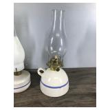 3 - Bowman’s Vintage Pottery Oil Lamps