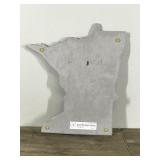 Resin Wall Hanging or Table Sign Shaped Like Minnesota - “Fish Tales Resort - Lake Hubert, MN”