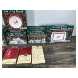 Lot of Christmas Dishes in Original Boxes & More