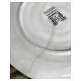 30 Piece Dinnerware Set - Tabletops Unlimited Fiji Palm Tree Hand Painted Dish ware Set