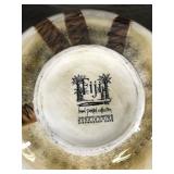 30 Piece Dinnerware Set - Tabletops Unlimited Fiji Palm Tree Hand Painted Dish ware Set