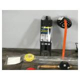 Ice Fishing Equipment - 7 Vintage Rods & Reels - 2 HT Balance Rod Holders - Ice Scoop - Stringer - Hook Remover - Ice Cleats