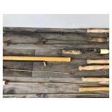 Large Lot of Vintage Ice Fishing Rods