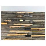 Large Lot of Vintage Ice Fishing Rods