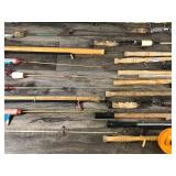 Large Lot of Vintage Ice Fishing Rods