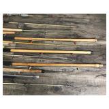 Large Lot of Vintage Ice Fishing Rods