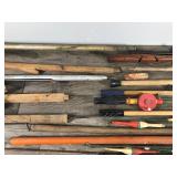 Large Lot of Vintage Ice Fishing Rods and More