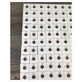Lot of 100 Wheat Pennies in Protective Sleeves - see description for years