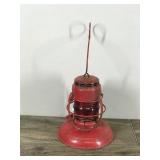 Vintage Embury No 40 Traffic Gard Red Glass Lantern