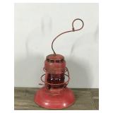 Vintage Embury No 40 Traffic Gard Red Glass Lantern