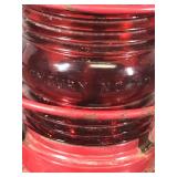 Vintage Embury No 40 Traffic Gard Red Glass Lantern