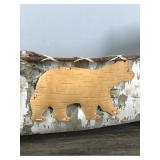 Cabin Decor - Large Birch Bark Canoe with Bears on the side and more