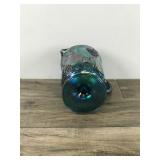 Carnival Glass by Indiana Glass Co. Harvest Grape Pitcher Blue Iridescent MCM