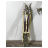 15.5" Knights Templar Dagger Short Sword Pheonix Partially Serrated Steel Blade