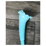 Fenton Turquoise Hobnail 3 Horn Trumpet Epergne Bud Vase 1950s 6.5"