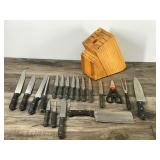 Butcher Block Knife Set and More