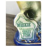 Collectible 1971 Jim Beam “The Muskie Wisconsin’s State Fish” Decanter