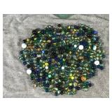 Lot of Collectible Marbles with Vintage Atlas E-Z Seal 58-OZ Canning Jar