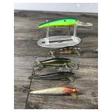 Lot of 10 Fishing Lures - Bagley - Rebel - A.C. Shiner 550 and More