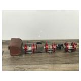 3 - Collectible Abu Garcia Ambassadeur Fishing Reels & Case - see description for more info