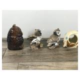 Lot of 4 Collectible Owl Figurines