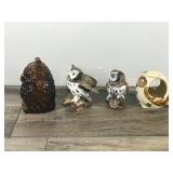 Lot of 4 Collectible Owl Figurines