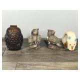 Lot of 4 Collectible Owl Figurines