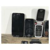 Lot of 7 Cell Phones & More