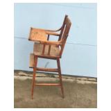 Vintage Solid Wood High Chair