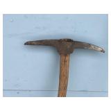 2 - Vintage Pick Axes and 1 Metal Rake