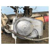 Vintage Wooden Plane Propeller with Small Engine