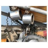 Vintage Wooden Plane Propeller with Small Engine