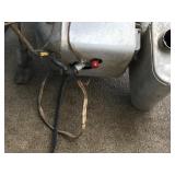 Vintage Wooden Plane Propeller with Small Engine