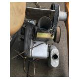 Vintage Wooden Plane Propeller with Small Engine