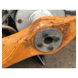Vintage Wooden Plane Propeller with Small Engine