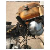 Vintage Wooden Plane Propeller with Small Engine