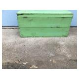 Vintage Solid Wood Hinged Storage Box