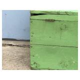 Vintage Solid Wood Hinged Storage Box