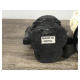 Buddha Figurine - Shi Foo Dog Figurine and Tribal Totem Figurine Possibly a Beaver